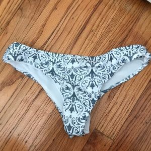 White and gray swimsuit bottoms